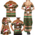Scottish Christmas Family Matching Summer Maxi Dress and Hawaiian Shirt Highland Cattle-Xmas Tartan Stripes Style Brown Color - Wonder Print Shop