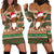Scottish Christmas Hoodie Dress Highland Cattle-Xmas Tartan Stripes Style Brown Color - Wonder Print Shop