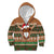 Scottish Christmas Kid Hoodie Highland Cattle-Xmas Tartan Stripes Style Brown Color - Wonder Print Shop