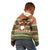Scottish Christmas Kid Hoodie Highland Cattle-Xmas Tartan Stripes Style Brown Color - Wonder Print Shop