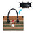 Scottish Christmas Leather Bag Highland Cattle-Xmas Tartan Stripes Style Brown Color - Wonder Print Shop