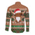 Scottish Christmas Long Sleeve Button Shirt Highland Cattle-Xmas Tartan Stripes Style Brown Color - Wonder Print Shop