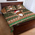 Scottish Christmas Quilt Bed Set Highland Cattle-Xmas Tartan Stripes Style Brown Color - Wonder Print Shop