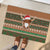 Scottish Christmas Rubber Doormat Highland Cattle-Xmas Tartan Stripes Style Brown Color - Wonder Print Shop