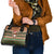 Scottish Christmas Shoulder Handbag Highland Cattle-Xmas Tartan Stripes Style Brown Color - Wonder Print Shop