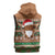 Scottish Christmas Sleeveless Zip Hoodie Highland Cattle-Xmas Tartan Stripes Style Brown Color - Wonder Print Shop