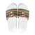 Scottish Christmas Slide Sandals Highland Cattle-Xmas Tartan Stripes Style Brown Color - Wonder Print Shop