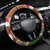 Scottish Christmas Steering Wheel Cover Highland Cattle-Xmas Tartan Stripes Style Brown Color - Wonder Print Shop