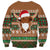 Scottish Christmas Sweatshirt Highland Cattle-Xmas Tartan Stripes Style Brown Color - Wonder Print Shop