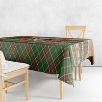 Scottish Christmas Tablecloth Highland Cattle-Xmas Tartan Stripes Style Brown Color - Wonder Print Shop