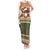 Scottish Christmas Tank Maxi Dress Highland Cattle-Xmas Tartan Stripes Style Brown Color - Wonder Print Shop