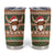 Scottish Christmas Tumbler Cup Highland Cattle-Xmas Tartan Stripes Style Brown Color - Wonder Print Shop