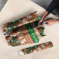 Scottish Christmas Umbrella Highland Cattle-Xmas Tartan Stripes Style Brown Color - Wonder Print Shop