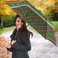 Scottish Christmas Umbrella Highland Cattle-Xmas Tartan Stripes Style Brown Color - Wonder Print Shop