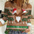 Scottish Christmas Women Casual Shirt Highland Cattle-Xmas Tartan Stripes Style Brown Color - Wonder Print Shop