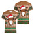 Scottish Christmas Women V-Neck T-Shirt Highland Cattle-Xmas Tartan Stripes Style Brown Color - Wonder Print Shop