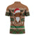 Scottish Christmas Zipper Polo Shirt Highland Cattle-Xmas Tartan Stripes Style Brown Color - Wonder Print Shop