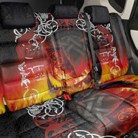 Scotland Up Helly Aa Back Car Seat Cover Drakkar Viking Longship Burning The Return of The Light - Wonder Print Shop