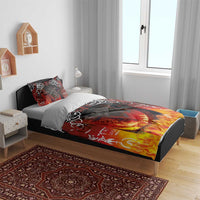 Scotland Up Helly Aa Bedding Set Drakkar Viking Longship Burning The Return of The Light - Wonder Print Shop