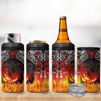 Scotland Up Helly Aa 4 in 1 Can Cooler Tumbler Drakkar Viking Longship Burning The Return of The Light - Wonder Print Shop
