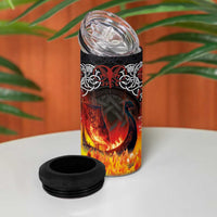 Scotland Up Helly Aa 4 in 1 Can Cooler Tumbler Drakkar Viking Longship Burning The Return of The Light - Wonder Print Shop