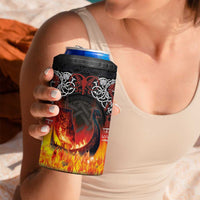 Scotland Up Helly Aa 4 in 1 Can Cooler Tumbler Drakkar Viking Longship Burning The Return of The Light - Wonder Print Shop