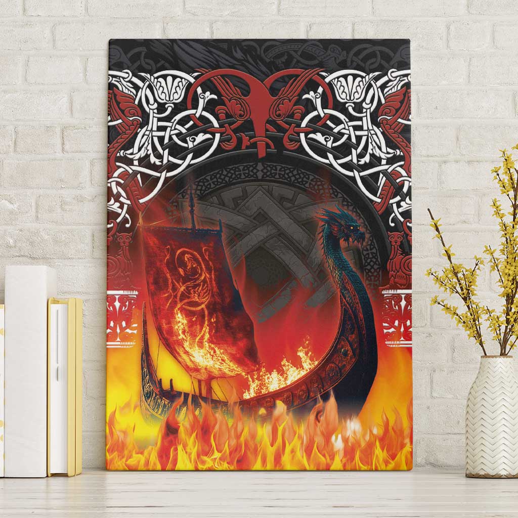 Scotland Up Helly Aa Canvas Wall Art Drakkar Viking Longship Burning The Return of The Light - Wonder Print Shop