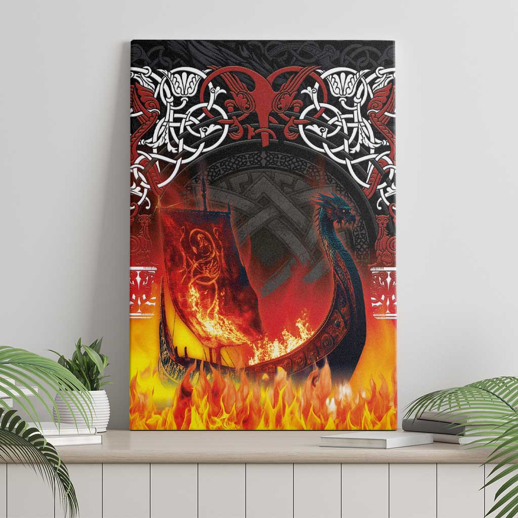 Scotland Up Helly Aa Canvas Wall Art Drakkar Viking Longship Burning The Return of The Light - Wonder Print Shop