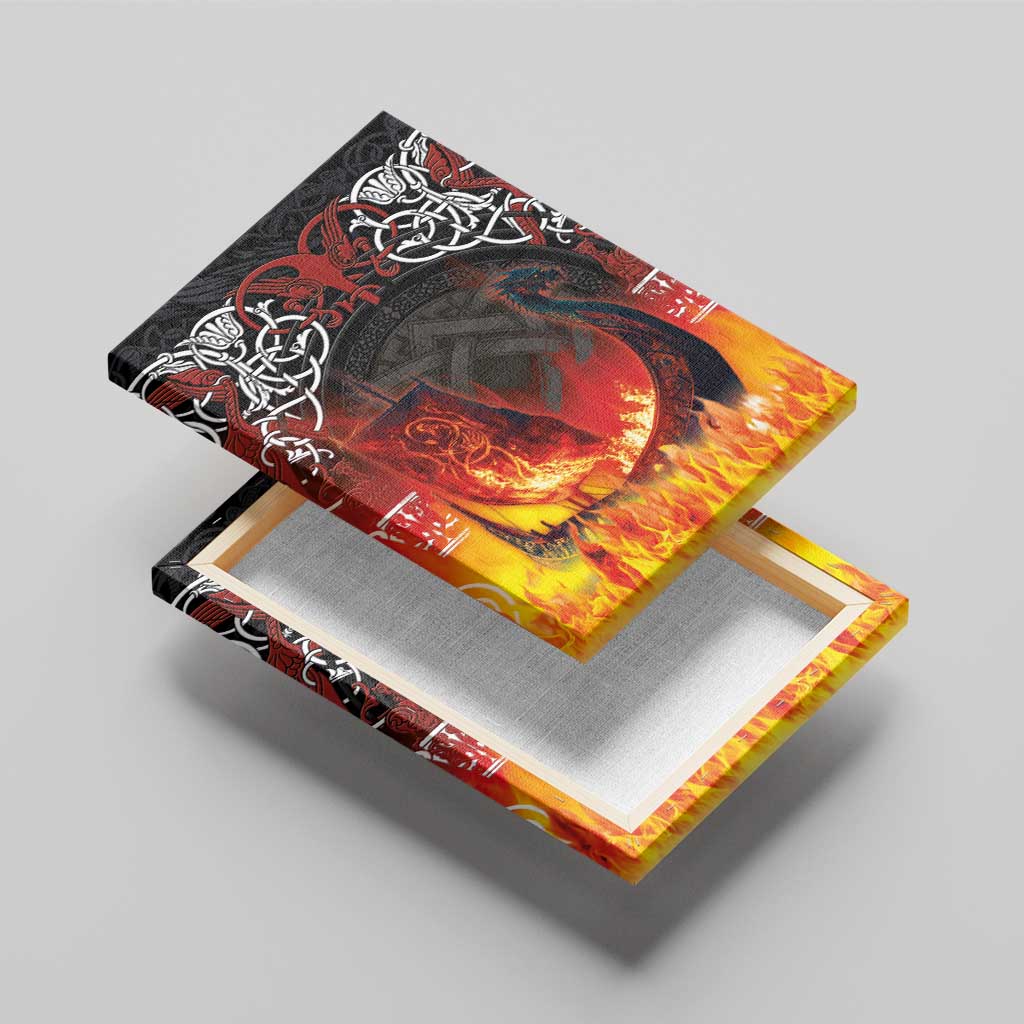 Scotland Up Helly Aa Canvas Wall Art Drakkar Viking Longship Burning The Return of The Light - Wonder Print Shop