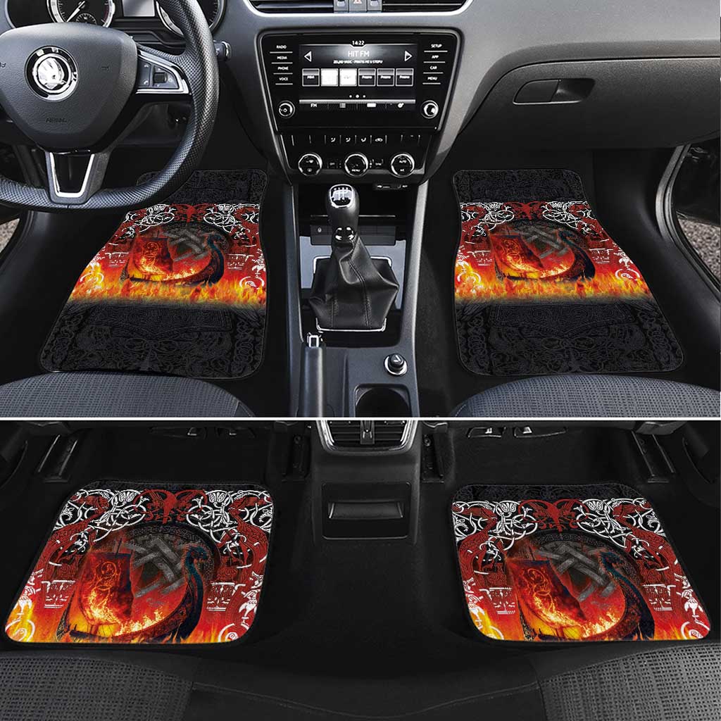 Scotland Up Helly Aa Car Mats Drakkar Viking Longship Burning The Return of The Light - Wonder Print Shop