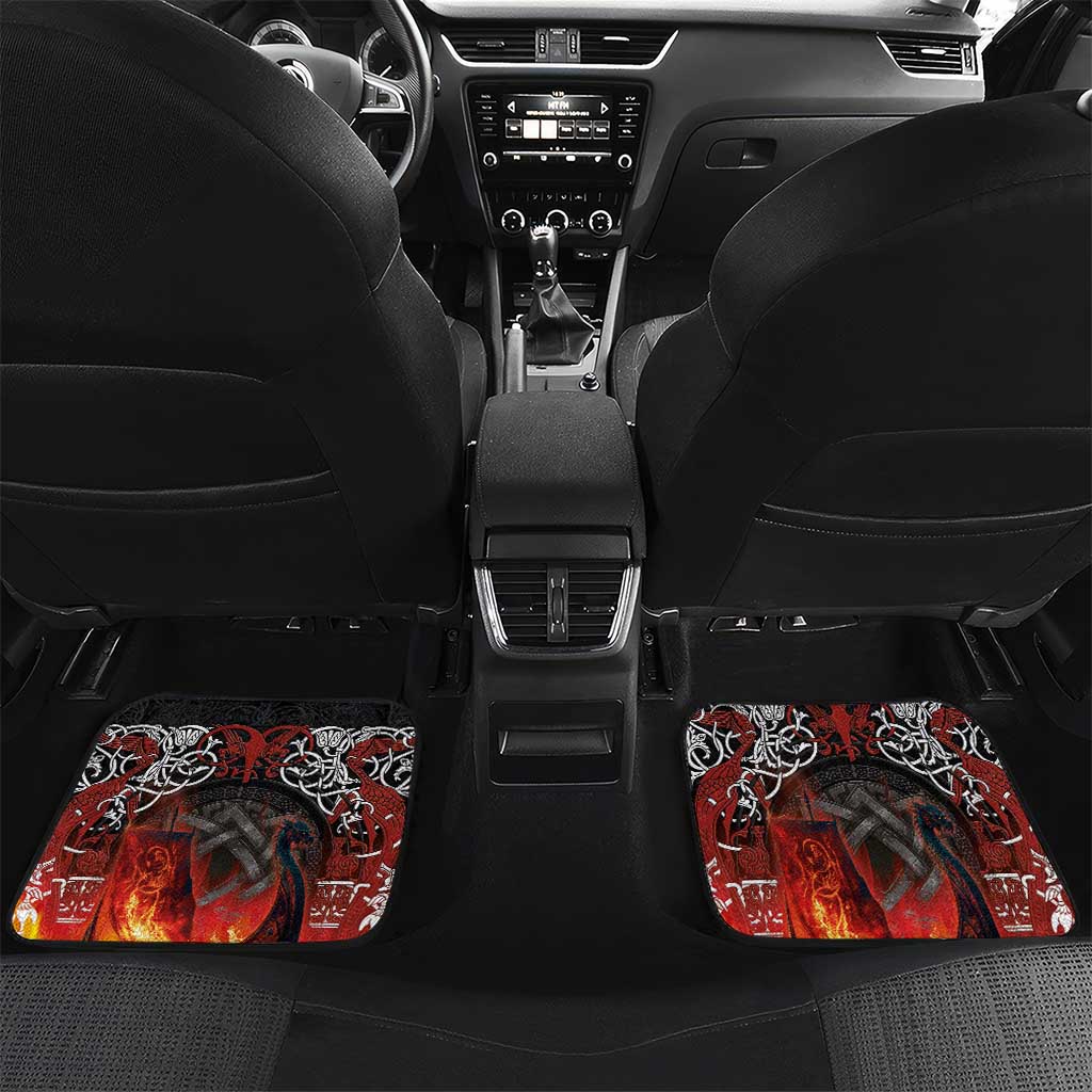 Scotland Up Helly Aa Car Mats Drakkar Viking Longship Burning The Return of The Light - Wonder Print Shop