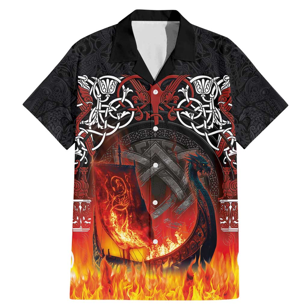 Scotland Up Helly Aa Family Matching Mermaid Dress and Hawaiian Shirt Drakkar Viking Longship Burning The Return of The Light - Wonder Print Shop