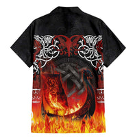 Scotland Up Helly Aa Family Matching Mermaid Dress and Hawaiian Shirt Drakkar Viking Longship Burning The Return of The Light - Wonder Print Shop