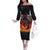 Scotland Up Helly Aa Family Matching Off The Shoulder Long Sleeve Dress and Hawaiian Shirt Drakkar Viking Longship Burning The Return of The Light - Wonder Print Shop