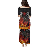 Scotland Up Helly Aa Family Matching Puletasi and Hawaiian Shirt Drakkar Viking Longship Burning The Return of The Light - Wonder Print Shop