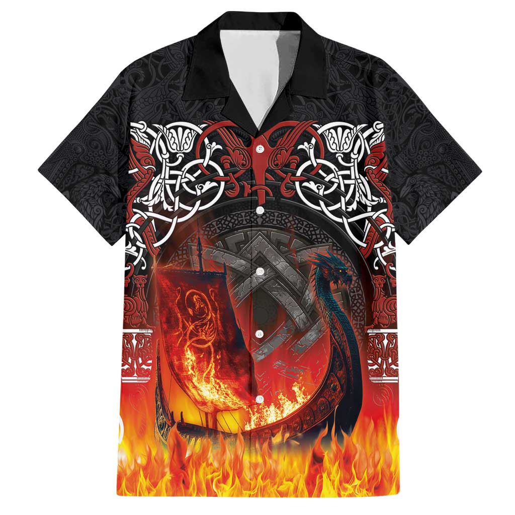 Scotland Up Helly Aa Family Matching Short Sleeve Bodycon Dress and Hawaiian Shirt Drakkar Viking Longship Burning The Return of The Light - Wonder Print Shop