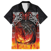 Scotland Up Helly Aa Family Matching Short Sleeve Bodycon Dress and Hawaiian Shirt Drakkar Viking Longship Burning The Return of The Light - Wonder Print Shop