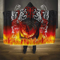 Scotland Up Helly Aa Hooded Blanket Drakkar Viking Longship Burning The Return of The Light