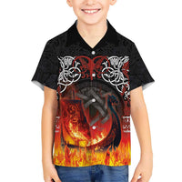 Scotland Up Helly Aa Kid Hawaiian Shirt Drakkar Viking Longship Burning The Return of The Light - Wonder Print Shop
