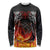Scotland Up Helly Aa Long Sleeve Shirt Drakkar Viking Longship Burning The Return of The Light - Wonder Print Shop
