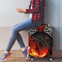 Scotland Up Helly Aa Luggage Cover Drakkar Viking Longship Burning The Return of The Light - Wonder Print Shop