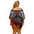 Scotland Up Helly Aa Off Shoulder Short Dress Drakkar Viking Longship Burning The Return of The Light - Wonder Print Shop