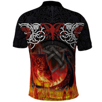 Scotland Up Helly Aa Polo Shirt Drakkar Viking Longship Burning The Return of The Light - Wonder Print Shop