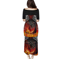 Scotland Up Helly Aa Puletasi Drakkar Viking Longship Burning The Return of The Light - Wonder Print Shop