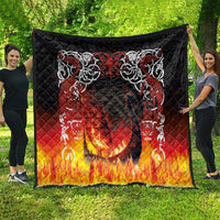 Scotland Up Helly Aa Quilt Drakkar Viking Longship Burning The Return of The Light - Wonder Print Shop