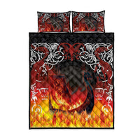 Scotland Up Helly Aa Quilt Bed Set Drakkar Viking Longship Burning The Return of The Light - Wonder Print Shop