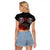 Scotland Up Helly Aa Raglan Cropped T Shirt Drakkar Viking Longship Burning The Return of The Light - Wonder Print Shop