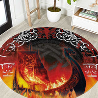 Scotland Up Helly Aa Round Carpet Drakkar Viking Longship Burning The Return of The Light