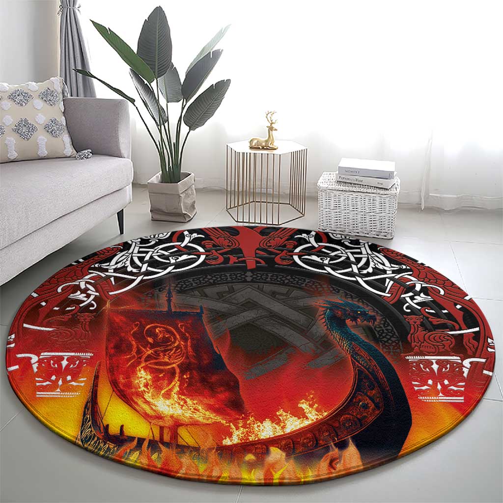 Scotland Up Helly Aa Round Carpet Drakkar Viking Longship Burning The Return of The Light