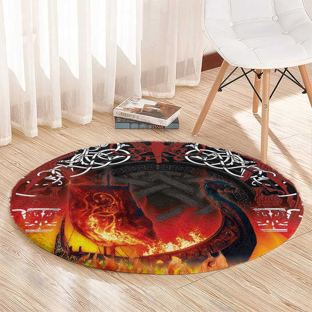 Scotland Up Helly Aa Round Carpet Drakkar Viking Longship Burning The Return of The Light